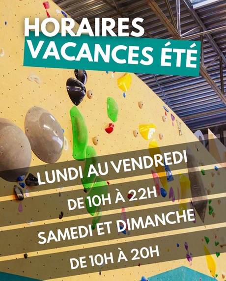 Horaires vacances d'été